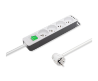 QOLTEC 4 gniazda, 1.8m, biało-szara - 1122517 - zdjęcie 1